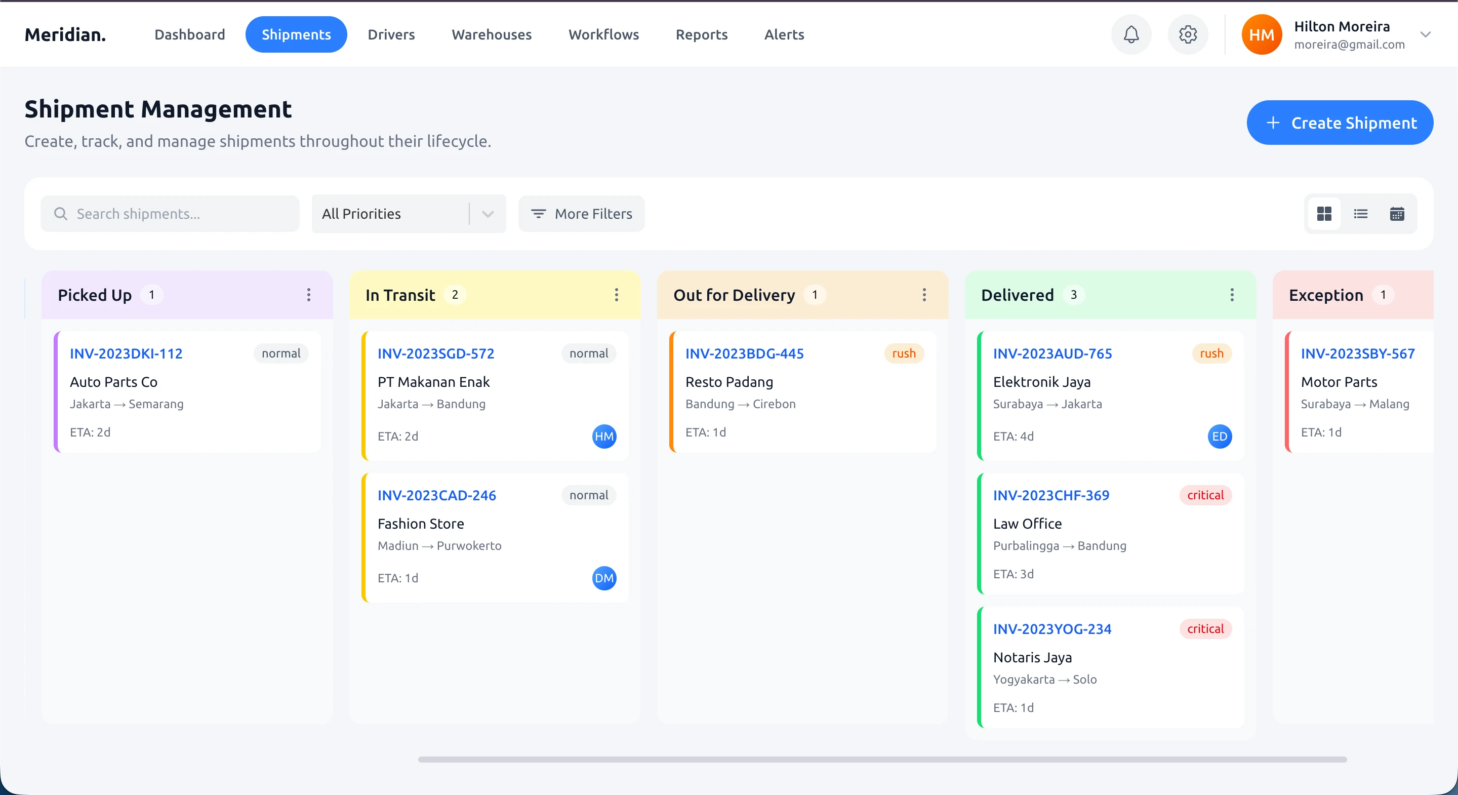 Shipments Management
